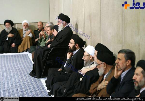 عكس/حضور احمدي نژاد در مراسم بزرگداشت آيت الله هاشمي