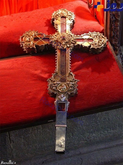 تصویری از صلیبی که حضرت عیسی را بر آن بستند