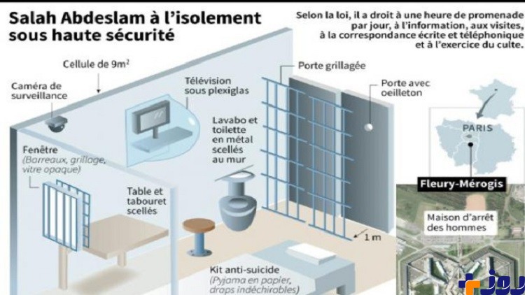 امکانات زندان ۵ ستاره مجری حملات پاریس +عکس