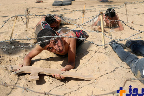 اردوگاه تابستانی نظامی در غزه +عکس