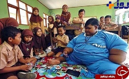 عکس/ چاق‌ترین پسر دنیا به مدرسه رفت