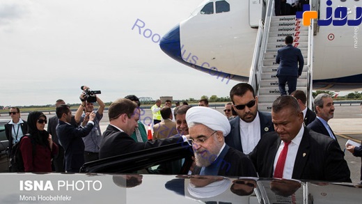 عکس/ خودروی تشریفات روحانی در نیویورک