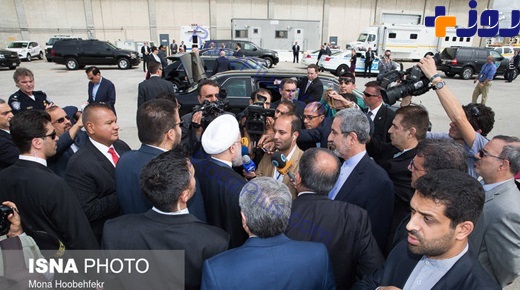 عکس/ خودروی تشریفات روحانی در نیویورک