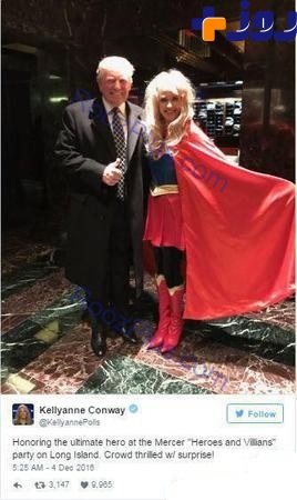 مشاور ارشد ترامپ در یک مهمانی با ظاهری عجیب +عکس