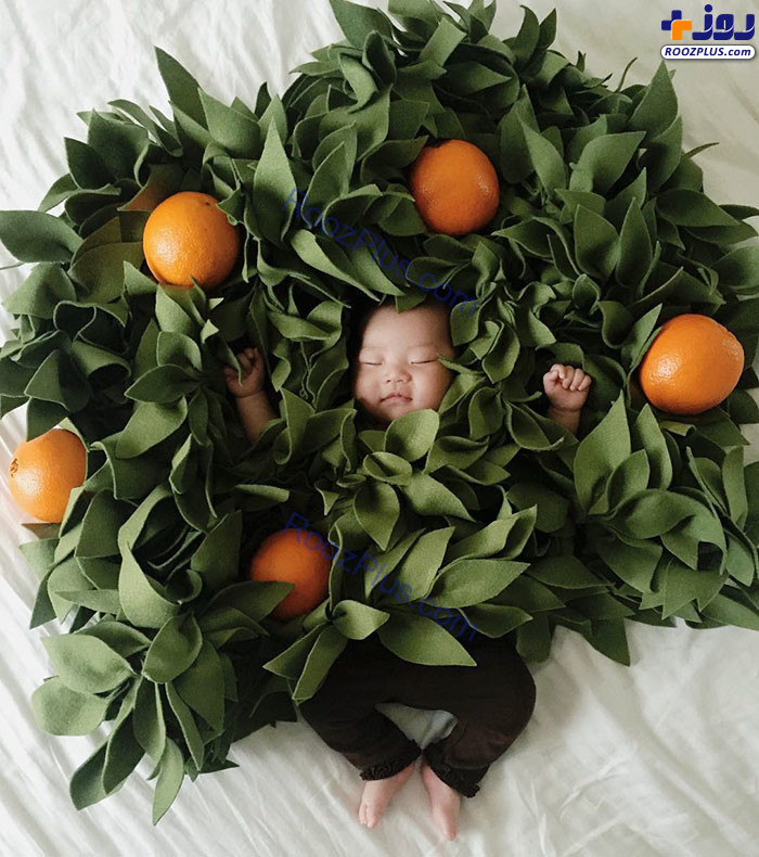 ایده‌های بامزه مادر ژاپنی برای عکاسی از فرزندش در خواب +تصاویر