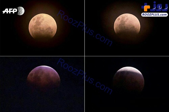 وقوع همزمان ماه‌گرفتگی، ابرماه و ماه آبی در شب گذشته+عکس