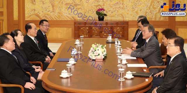 دیدار تاریخی رئیس‌جمهوری کره‌جنوبی با خواهر رهبر کره شمالی+عکس