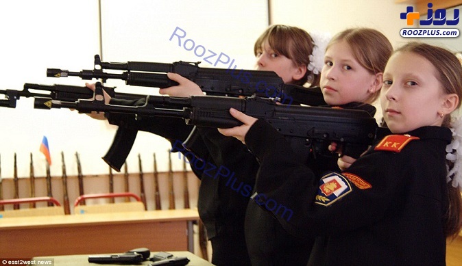 تصاویری جالب از مدارس نظامی پوتین برای دختران