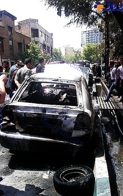 فوری/ آتش سوزی مهیب در خیابان پلیس و خیابان شریعتی تهران +تصاویر