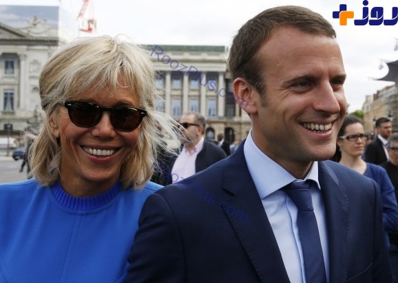 ازدواج رئیس جمهور جدید فرانسه با معلم دبیرستانش که 24 سال بزرگتر از اوست+عکس