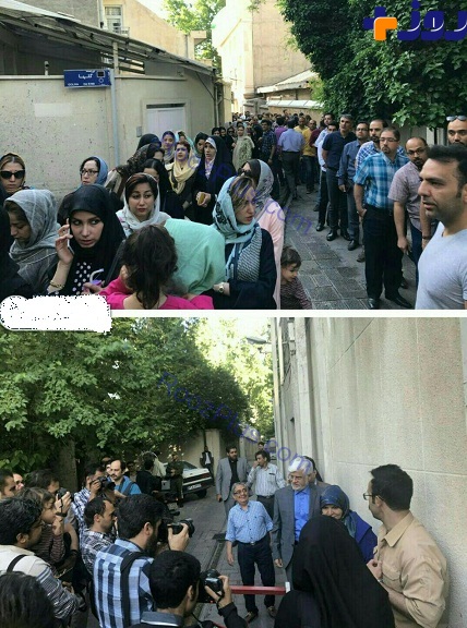 حضور گسترده مردم در حسینیه جماران در اولین دقایق اخذ رای+ عکس