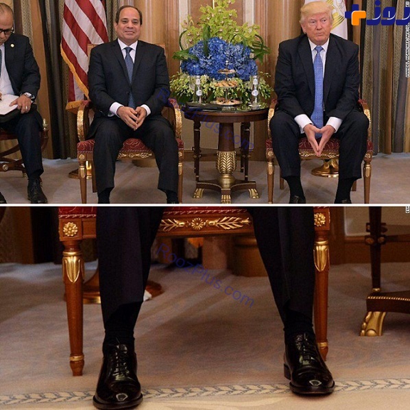 عکس/ تعریف از کفشهای سیسی توسط ترامپ همه را شگفت زده کرد