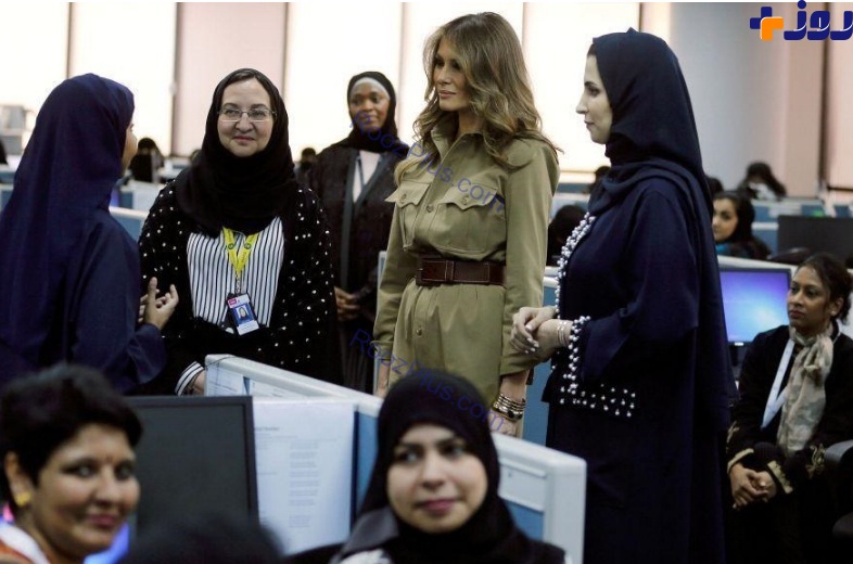 همسر ترامپ در حلقه زنان و کودکان عربستانی/تصاویر