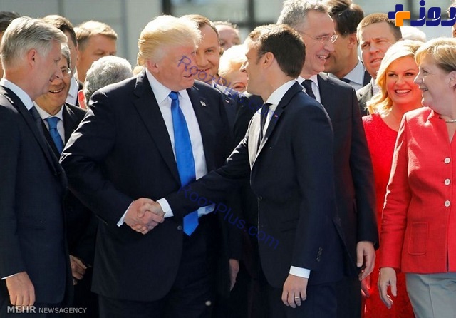 تصاویری از نحوه متفاوت دست دادن ترامپ با دیگر سیاستمداران