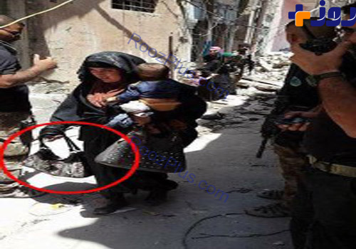 عملیات انتحاری زن داعشی به‌همراه کودکی در آغوش+تصاویر