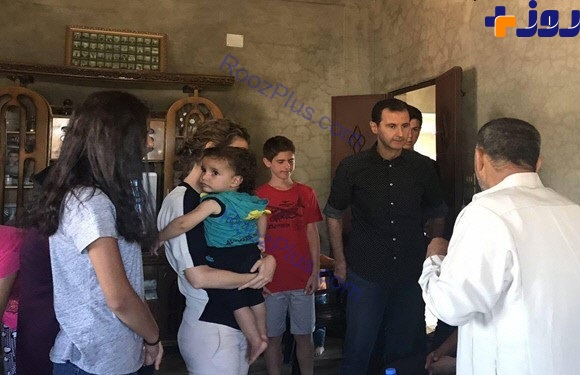تصاوير/ بشار اسد و همسرش در عيادت از مجروحان روستاهای حماه