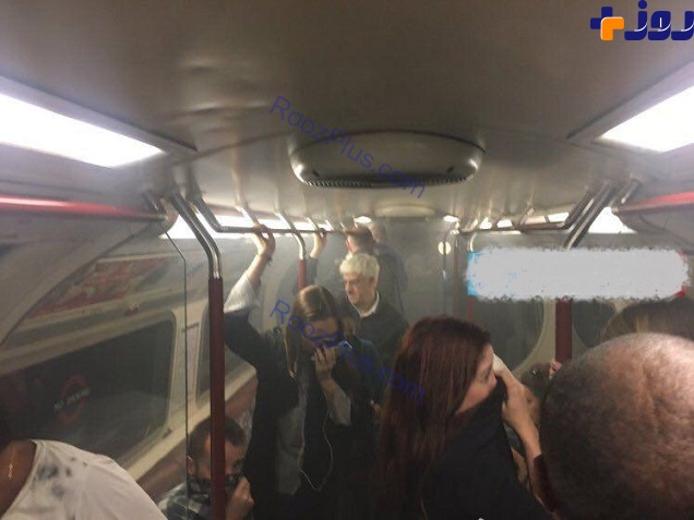 عکسی از حضور مردم در آتش سوزی متروی لندن