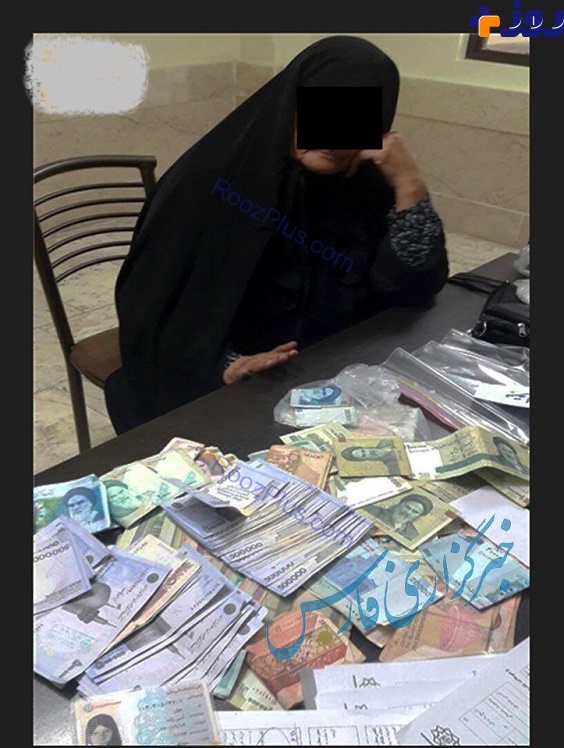 پیرزن گدایی که هنگام دستگیری 4 میلیون پول نقد داشت+عکس