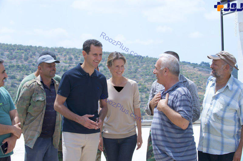 بشار اسد و همسرش در شهر ساحلی طرطوس +تصاویر