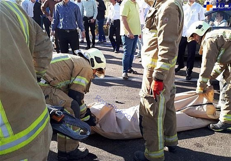 تصادف شدید با ۹ کشته و زخمی در اتوبان تهران ـ قم +تصاویر