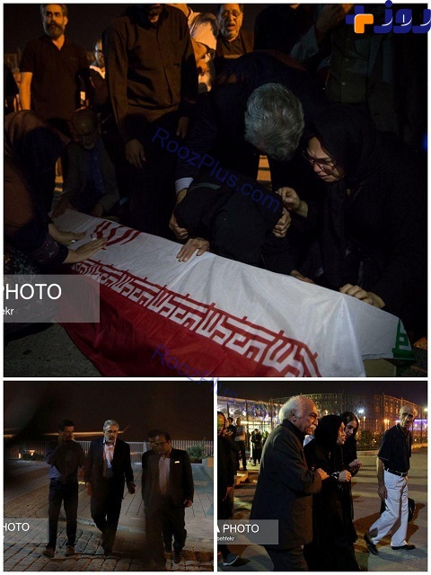 پیکر مرحوم ابراهیم یزدی به تهران منتقل شد+عکس