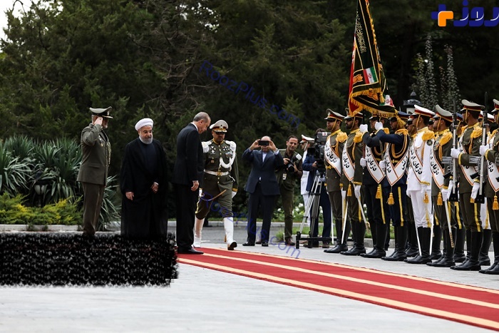 تصاویری جالب از استقبال روحانی از اردوغان