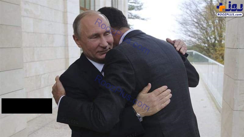 تصاوير/ بشار اسد در آغوش رييس جمهور روسيه