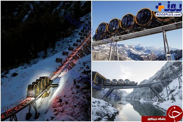 تصاویری دیدنی از سریع‌ترین قطار کابلی جهان