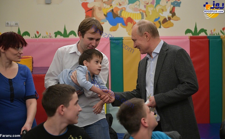 پوتین در بیمارستان کودکان+عکس