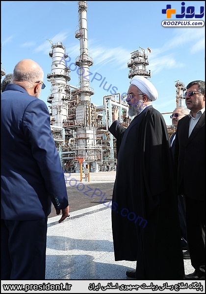 بهره برداری از فاز سوم پالایشگاه میعانات گازی ستاره خلیج فارس با حضور رئیس‌جمهور +عکس