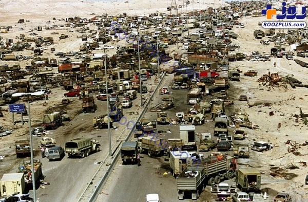 قتل عام در بزرگراه کویت توسط نیروهای آمریکایی +عکس