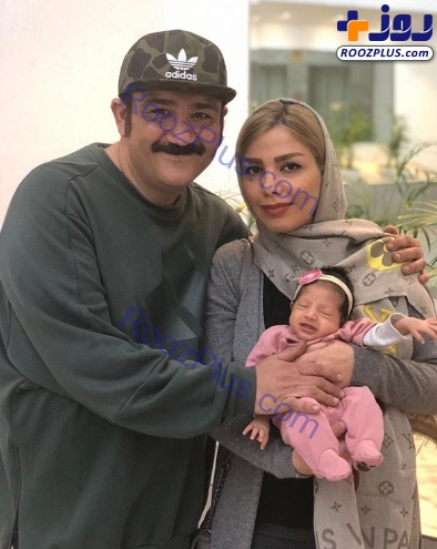 اولین عکس سه نفره «مهران غفوریان» و همسرش با دخترشان