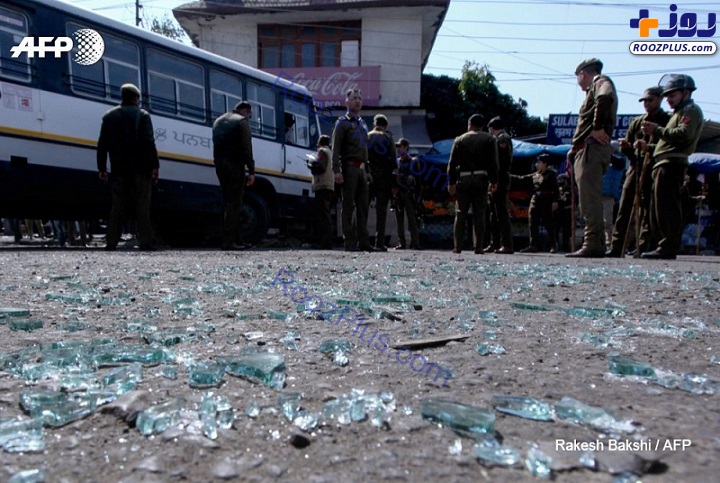 عکس/ انفجار یک ایستگاه اتوبوس در جاموی هند