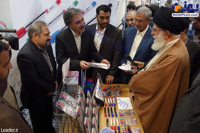 بازدید دو و نیم ساعته رهبر انقلاب اسلامی از نمایشگاه کالای ایرانی+عکس