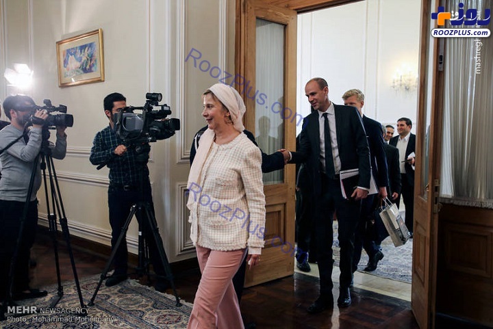 حجاب مهمان سوئدی در دیدار با ظریف +تصاویر