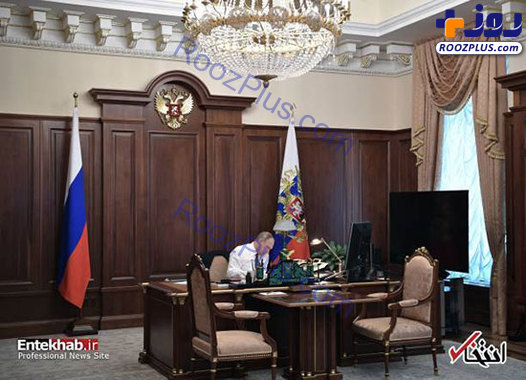 آیا تا به حال دفتر کار پوتین را دیده اید؟+ تصاویر