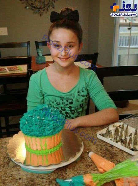 شهرت دختر 11ساله به خاطر پختن کیک هایی عجیب و بی نظیر+عکس