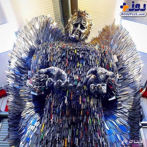 فرشته ای که از 100000 چاقو ساخته شده است!+عکس