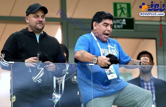 عکس/ حرکت عجیب مارادونا در بازی دیشب آرژانتین