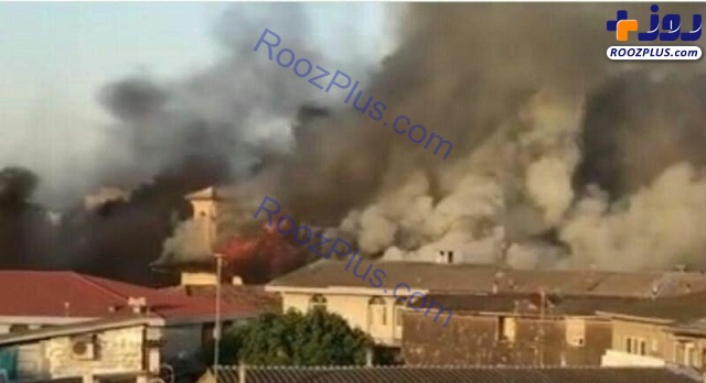 مسجد جامع ساری آتش گرفت +تصاویر