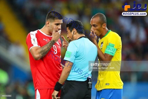 جدیت داور ایرانی در بازی صربستان و برزیل+عکس