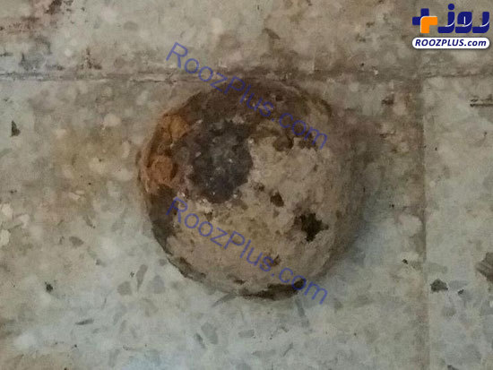عکس/ کشف گلوله توپ ۱۰۰ ساله در کاخ چهلستون!