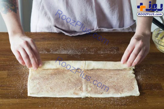 طرز پخت نان رول شکری با خمیر هزار لایه
