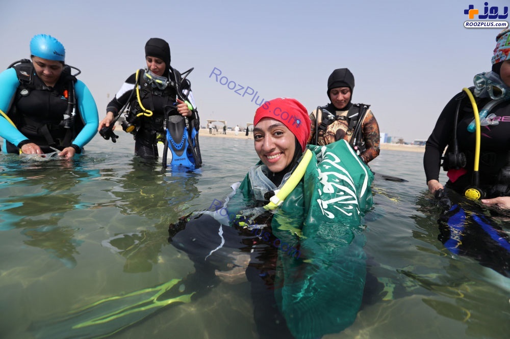 آزادی جدید زنان عربستانی در ساحل دریا +تصاویر