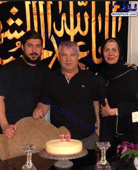 تولد 72 سالگی «علی پروین» در کنار همسر و پسرش +عکس