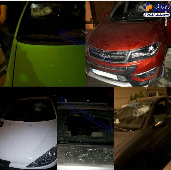 حمله اوباش ورامین به خودروهای شهر +تصاویر
