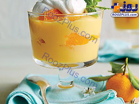 طرز تهیه انواع دسر با نارنگی