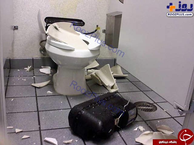 انفجار عجیب توالت‌های فرنگی+عکس