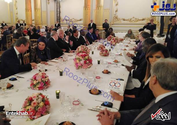 ضیافت شام رئیس جمهور فرانسه برای رهبران جهان+عکس