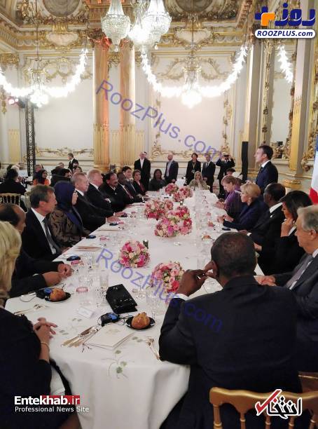 ضیافت شام رئیس جمهور فرانسه برای رهبران جهان+عکس